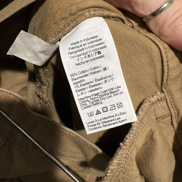 Madewell Emmett Wide Leg Crop Pants Tan Size 28 Petite - Picture 7 of 7